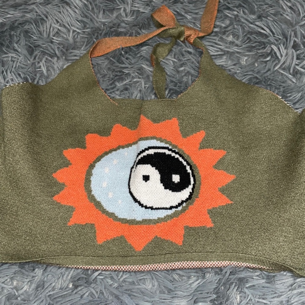 Crop top army green